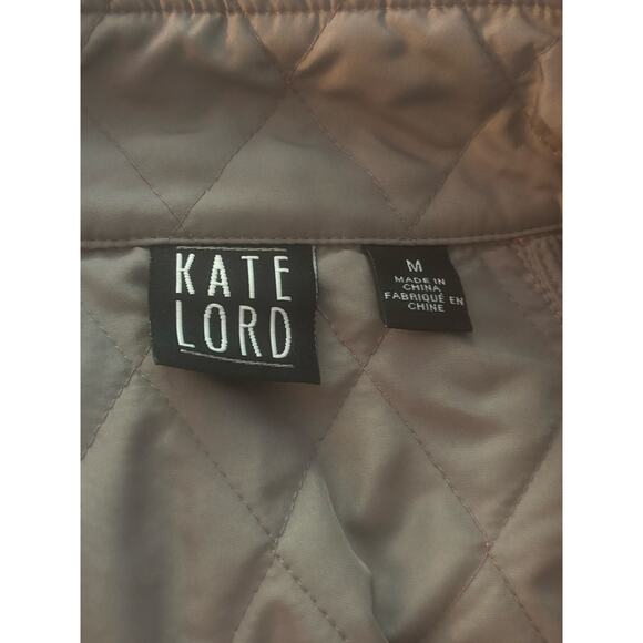 Kate Lord Whatley Quilted Vest Golf Zip & Snap Front Pockets M Adjustable Waist - Picture 7 of 9